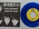 THE BEATLES Twist and Shout / There's A Place TOLLIE 45 on BLUE VINYL w/PS