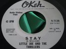 EX- R&B Vocal Group 45 : Little Joe And The Thrillers   Stay   Okeh 4-7136 Promo