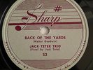 Polka 10 inch 78rpm – Jack Teter Trio – Sharp #S-2 Back Of The Yards