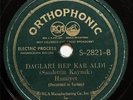 TURKISH Folk 78 RPM Record_RCA ORTHOPHONIC S-2821_GREEK Interest_Turkey_NR