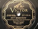 Thomas Fats Waller-Ain't Misbehavin/Sweet Savannah Sue 1929 Victor 22108 78 HEAR