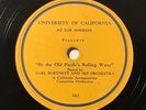 RARE Earl Burtnett UCLA Private 78 rpm By The Old Pacific's Rolling Water HEAR