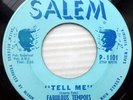 FABULOUS TEMPOES obscure soul VG++ SALEM 45 TELL ME b/w NUT SUNDAE e1024