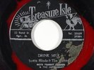 Reggae 45 JUSTIN HINDS & WAVES/DOMINOES Drink Milk/Travel red/black swirl wax