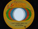Northern Soul 45 DECISIONS I Can't Forget About You/Look Like An Angel on Sussex