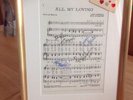 The Beatles 'All My Loving' mounted sheet music with signatures Wedding..
