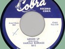 HAROLD BURRAGE Messed Up / I Don't Care Who Knows 45rpm Cobra 1957 very clean