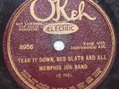 MEMPHIS JUG BAND Tear It Down Bed Slats And All 1934 OKEH 78 RPM BLUES