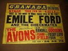 Emile Ford/Checkmates/Avons/Frank Ifield 1960 Granada Greenford Concert Poster