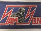 SAMSON - VINTAGE WOVEN SEW ON PATCH - BLUE & RED (70s / 80s)