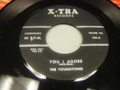 YOUNGTONES - X-Tra 104 - You I adore /It's Over Now- '59 DOO-WOP 45 VG+ (orig)