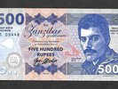 FREDDIE MERCURY - QUEEN : Zanzibar 500 Rupees Private Issue Bank Note 1250 Only