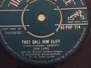 DON LANG: 'THEY CALL HIM CLIFF '/'SINK THE BISMARK' 1960 ((SCARCE))  HMV POP 45