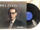 Bill Evans Trio Portrait In Jazz LP Mono Riverside 1960 Jazz Paul Motian