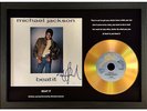 MICHAEL JACKSON - BEAT IT - SIGNED PHOTO GOLD DISC COLLECTABLE MEMORABILIA GIFT