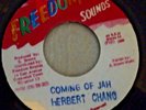 HERBERT CHANG COMING OF JAH / DUB  on FREEDOM SOUNDS KING TUBBY