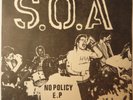 SOA No Policy EP Pic Sleeve Dischord Henry Rollins Autograph Black Flag KBD Punk