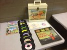 Winnie The Pooh Vintage Record Case W/ 13 Disney Records LP 33 (I30)