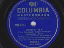 Budapest String Qt – 78 rpm Columbia Set 425 Ravel Quartet in F 	E+