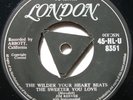 Jim Reeves - The Wilder your heart beats. Silver London Tri.  HL-U 8351. Mint