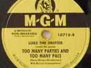 HANK WILLIAMS SR. AS “LUKE THE DRIFTER” EVERYTHING’S OK – MGM 10” 78 RPM RECORD