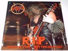 SLAYER - RIP REIGN IN PAIN / NOTTINGHAM 1987 - COLOR VINYL CONCERT POSTER