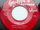 MARVIN and JOHNNY doowop VG+ Modern 45 CHERRY PIE b/w TICK TOCK d1051
