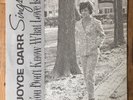 JOYCE CARR Sings: You Don't Know What Love Is LP | Mono Private Press Jazz 1967