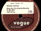 MAHALIA JACKSON -NEGRO SPIRITUAL- Since the Fire Started Burning / ..Home..S8722