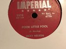 RICKY NELSON 78RPM--POOR LITTLE FOOL/ DON'T LEAVE ME THIS WAY VG+