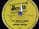 LIGHTNIN HOPKINS-MY BABY'S GONE ON HERALD BLUES 78RPM