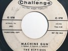 * RIPTIDES Machine Gun/Deep Blue ROCKABILLY SURF GARAGE Challenge Promo 45 Hear