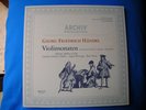 HANDEL  VIOLIN SONATAS  MELKUS MULLER WENZINGER  2 LP gatefold  ARCHIV ED1  MINT