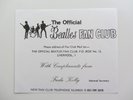 THE BEATLES ORIGINAL BEATLES FAN CLUB COMPLIMENTS SLIP EXCELLENT
