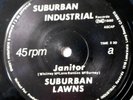 SUBURBAN LAWNS 45 Janitor/Protection SUBURBAN INDUSTRIAL new wave VG+ ak291