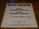 Marc Sadane One Minute From Love Promotional Copy 1982 Warner Bros. 12