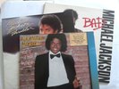 3 LP records by Michael Jackson - Off The Wall, Thriller & Bad