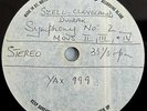 Dvorak: Symphony No. 7 - George Szell **Columbia SAX 2501 Acetate Disc**
