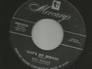 ROCKABILLY - BILLY WALLACE - THAT'S MY REWARD  -HEAR BOTH -1956 MERCURY