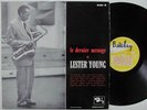 Le Dernier Message De LESTER YOUNG 1959 ORIGINAL Barclay France LP NMINT