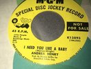 Andrea Henry I Need You Like A Baby 45 MGM Promo Northern Soul Grass Is Greener