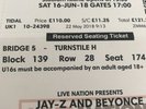 Beyonce Jay Z OTR|| Tickets London Stadium Sat 16th June Seated In Hand