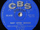 BUZZ CLIFFORD-BABY SITTIN' BOOGIE / DRIFTWOOD -SOUTH AFRICA-78 RPM-1960-EXC COND