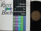 Ruggiero Ricci/Bach: Sonatas & Partitas for Solo Violin (US) Decca MONO Vol. 2