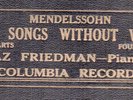 325.  Ignaz Friedman - Nine Songs Without Words (Mendelssohn) - Col. DB.454-457