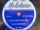 ALLEN BROTHERS Melotone 6-12-57 AB RAG & Victor 23678  78 rpm  COUNTRY 1931-34