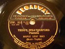 JAZZ TEDDY WEATHERFORD Maple Leaf Rag / Weather Blues SWING 315