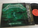 METALLICA ride the lightning LP 1984 bernett GREEN cover FRENCH PRESS red labels