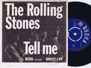 THE ROLLING STONES Tell Me b/w Honest I Do Danish 45PS 1964 White letters