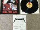 Metallica Kill ‘Em All 12” First Press - MFN 7 Fully Signed In 1986 Inc CLIFF